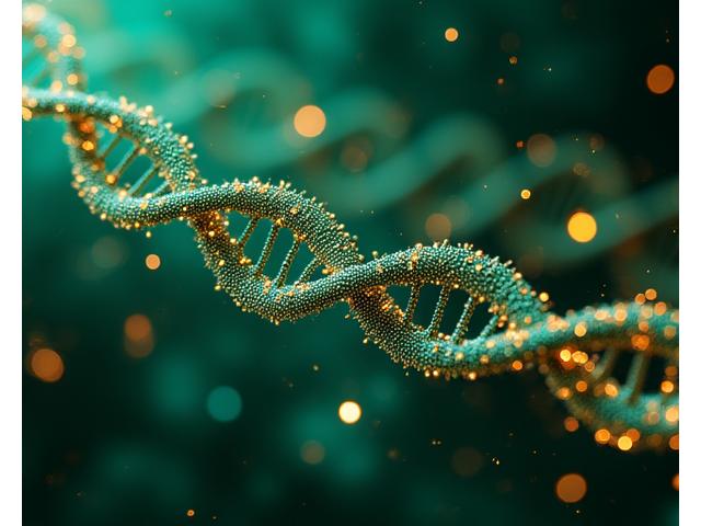 Grafico futuristico che illustra i progressi nella ricerca anti-età e biohacking, con elementi di intelligenza artificiale