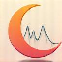 Icona stilizzata di una luna con delle stelle e un grafico, strumento per valutazione sonno