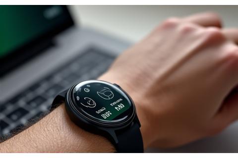 Smartwatch al polso di una persona che mostra dati di monitoraggio della variabilità della frequenza cardiaca (HRV)