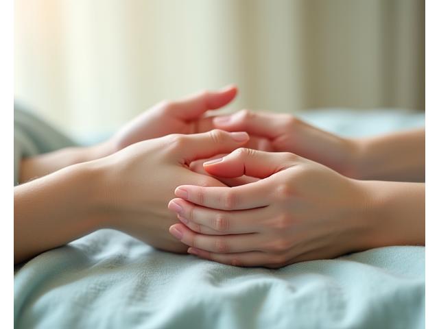 Una persona distesa e rilassata, con un'enfasi visiva sui diversi gruppi muscolari che vengono tesi e rilasciati durante il rilassamento muscolare progressivo. Atmosfera tranquilla.